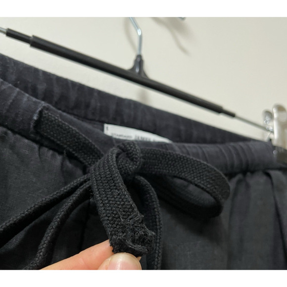 Standard James Perse Womens 100% Linen Straight Leg Pants Size 2 US M Black - Picture 9 of 9